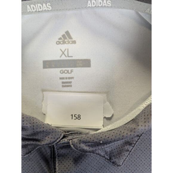Adidas Golf Polo Shirt XL Men's Gray Short Sleeve Quick Dry Performance - Picture 10 of 10